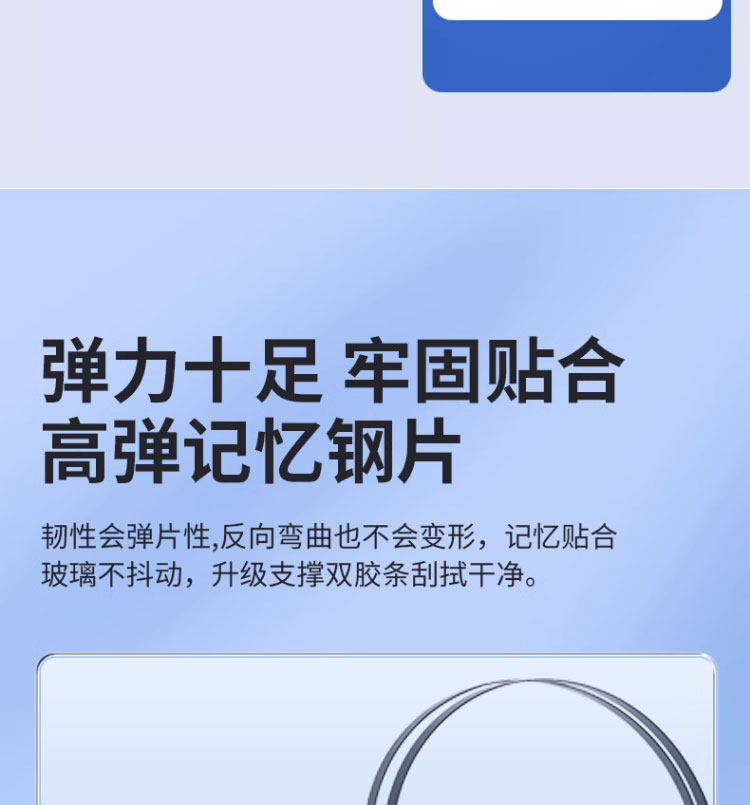 Six-layer rubber strip wipers suitable for Zero Run C10/S01/t03/C01/Frameless Silent HD 6-Rubber-Strip Wipers