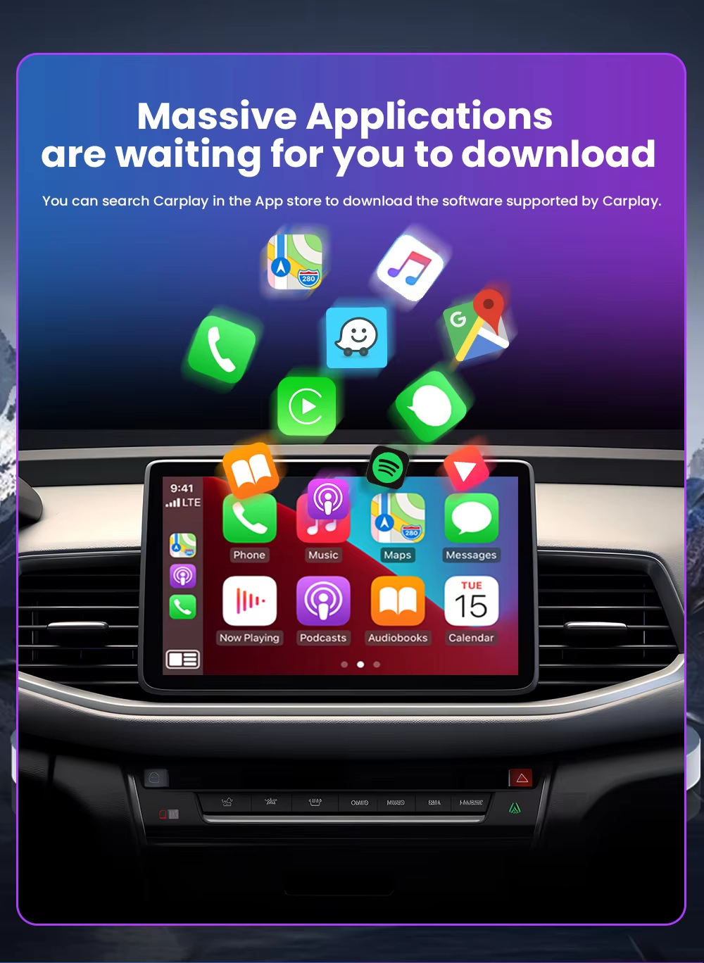 Source Factory 2-in-1 Wired to Wireless Carplay Box, Wired to Wireless Android Auto Box