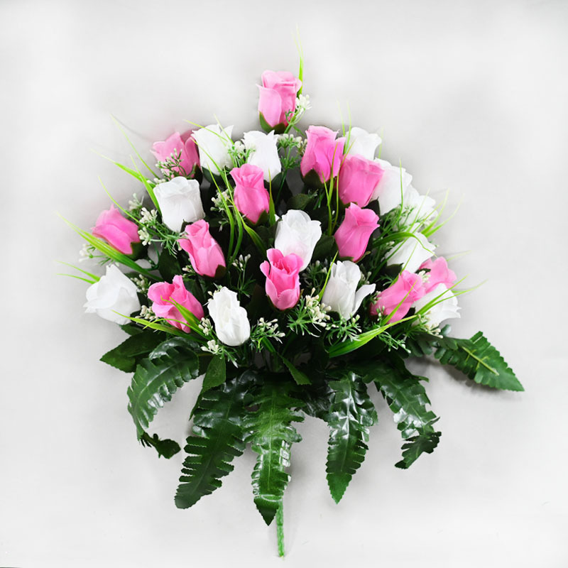 Rosas transfronterizas para decorar el cementerio de despedida flores de simulación de rosas conmemorativas de flores de decoración Qingming