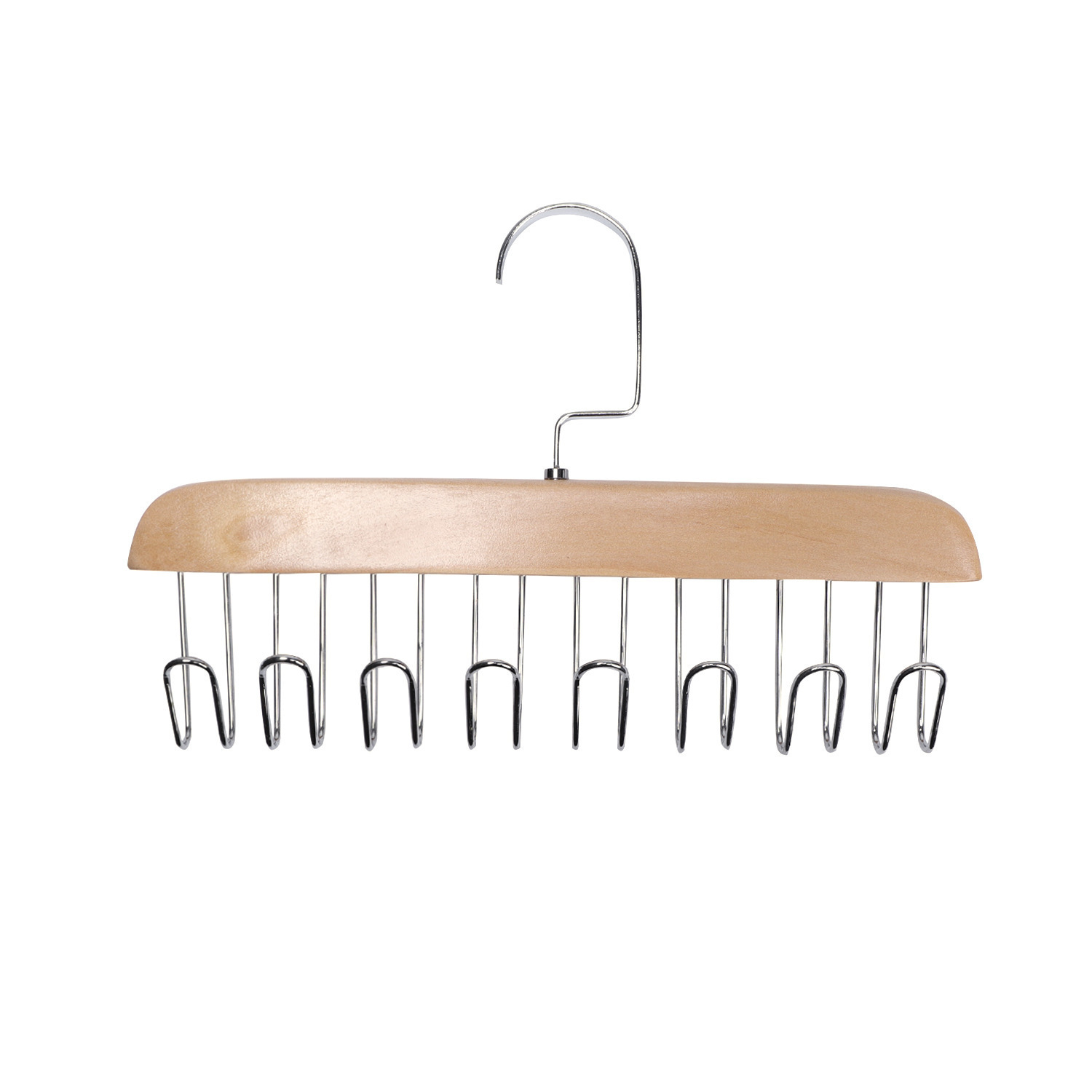 8 ganchos de madera honda percha ropa interior chaleco corbata gancho de almacenamiento dormitorio de estudiantes percha de onda de madera maciza al por mayor