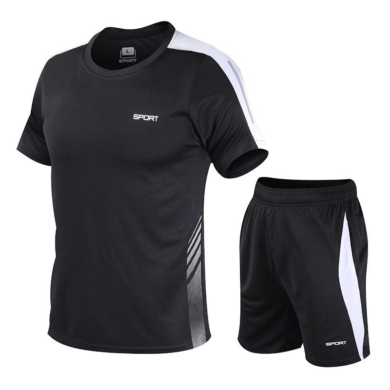 2025 nuevo traje de ropa deportiva para hombres que absorben el sudor y se secan rápidamente.