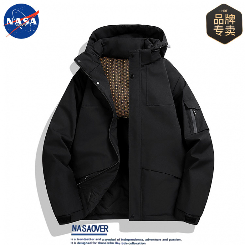 NASA invierno al aire libre calentamiento de algodón de grafeno pareja chaqueta con capuzas casuales a prueba de frío chaqueta de algodón de asalto hombre