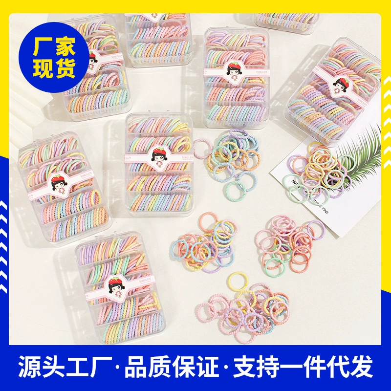 Эластичные резинки для волос для детей, маленькие разноцветные мультяшные резинки для волос, которые не повреждают волосы, подходят для маленьких собак.
