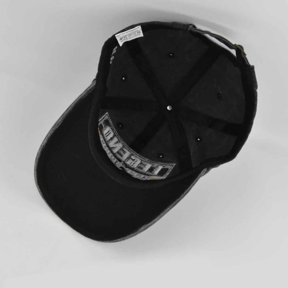3D Sting LEGEND Baseball Geborduurde Duck Tongue Gewassen Oude Zonneklep Gebogen Dakrand Hoed_voghion.com