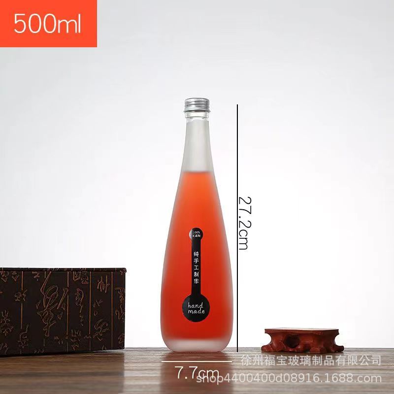 Botella de vino de hielo, botella de vidrio vacía, botella de vino de 375ml, botella de vino tinto de alta calidad, botella de vino de 500ml, botella de vidrio de vino de fruta