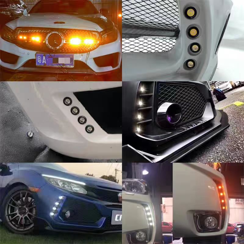 Car modification universal eagle eye light daytime running light bright waterproof high power LED daytime running light turn yellow light