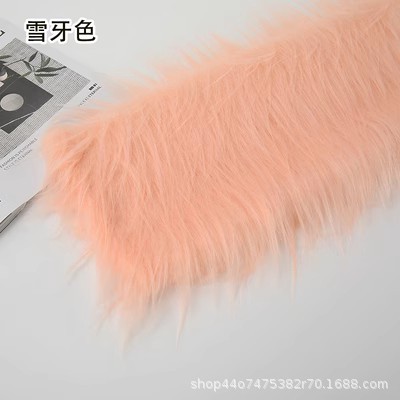 12 ''plush tela DIY caída de piel artificial de piel simulación de piel muñeca pelo bestia traje de piel larga tela de piel