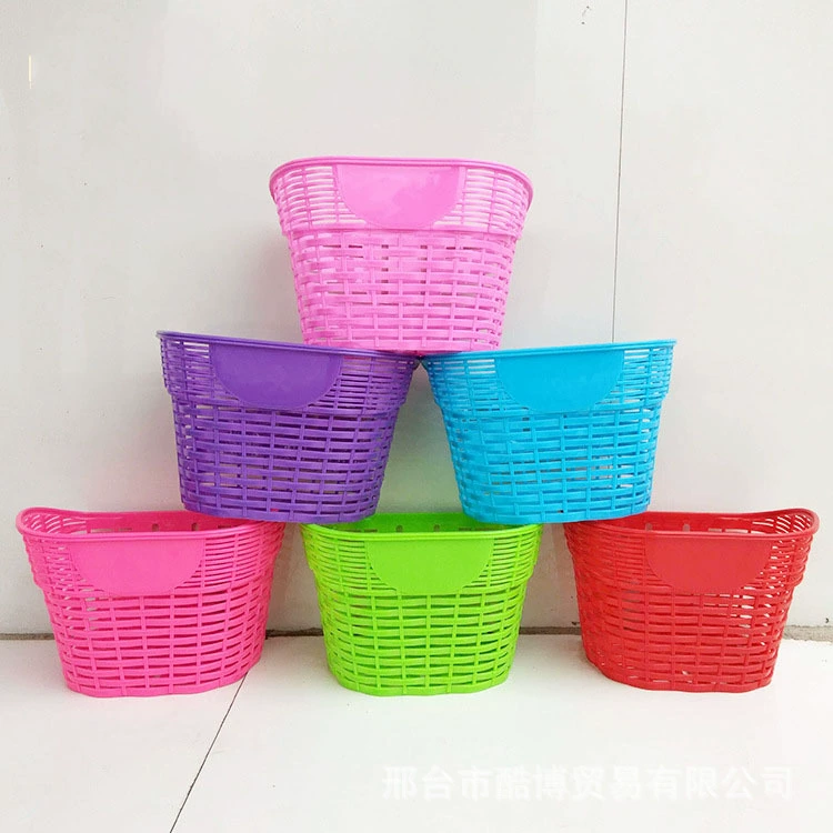 Прямая поставка с фабрики детская велосипедная корзина, разноцветная пластиковая корзина, 12-20-дюймовая коляска, универсальная