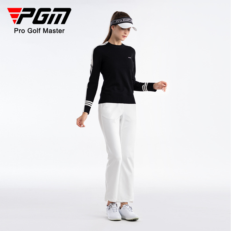 Áo len golf nữ PGM cổ lọ dài tay giữ ấm thu đông — YF621-Áo len trắng, YF621-Áo len màu hồng, YF621-Áo len Đen
