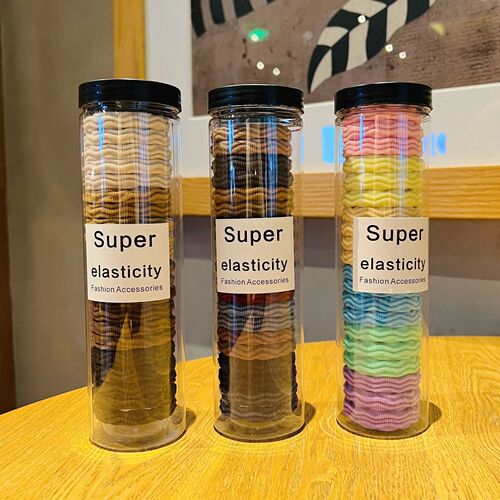 Durable seamless hair tie high elasticity wavy embossed rubber band cross-border direct supply online store gift towel loop wholesale
