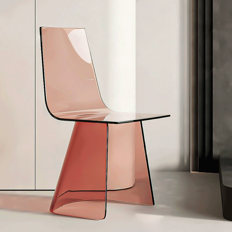 Акриловый стул, легкая роскошь и высококачественный стул с прозрачной спинкой, современный простой дизайнерский стиль, домашний обеденный стул с кристаллами