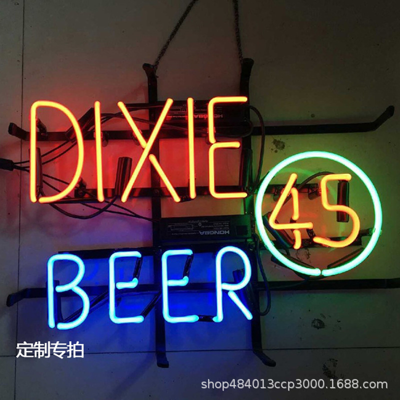 玻璃管led霓虹灯广告标识手工玻璃霓虹灯定制造型装饰灯