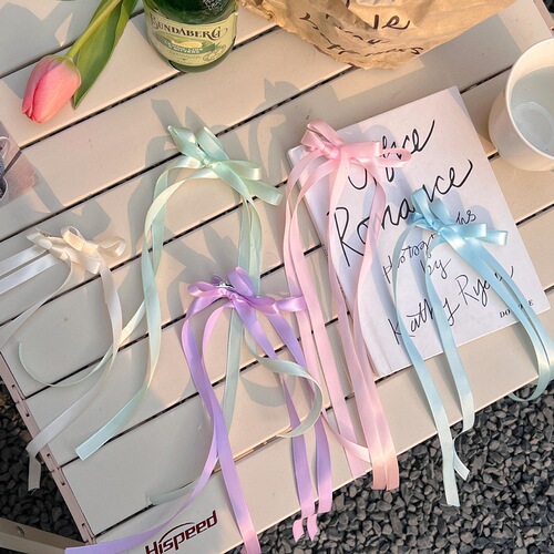 Butterfly clip hair accessory for women, side bangs clip, double ponytail, braided hair ribbon ballet ribbon duckbill clip hair decoration hairpin
