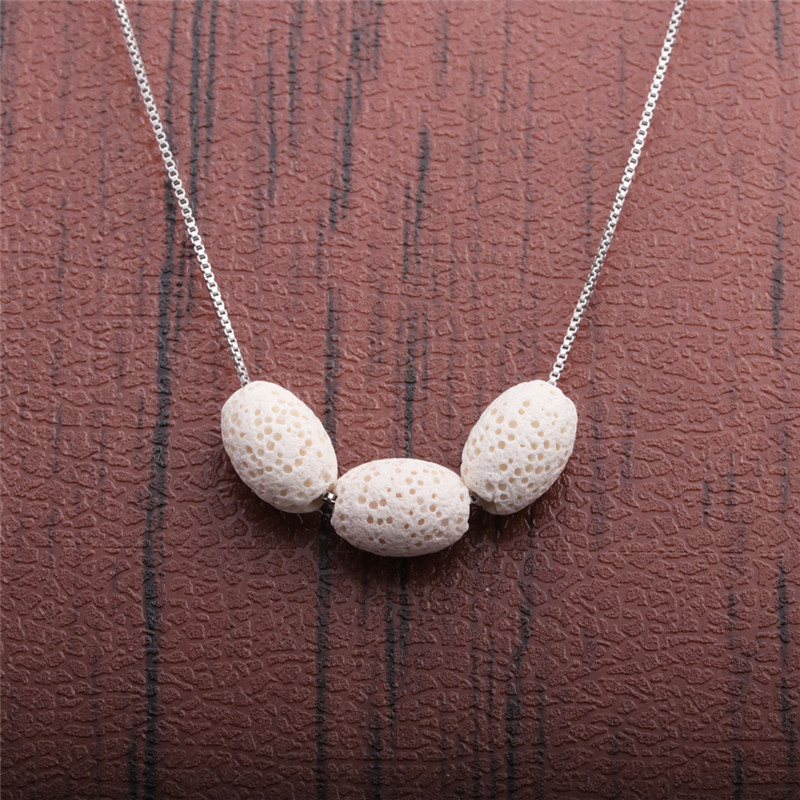 New Fashion Simple Volcanic Stone Necklace display picture 3