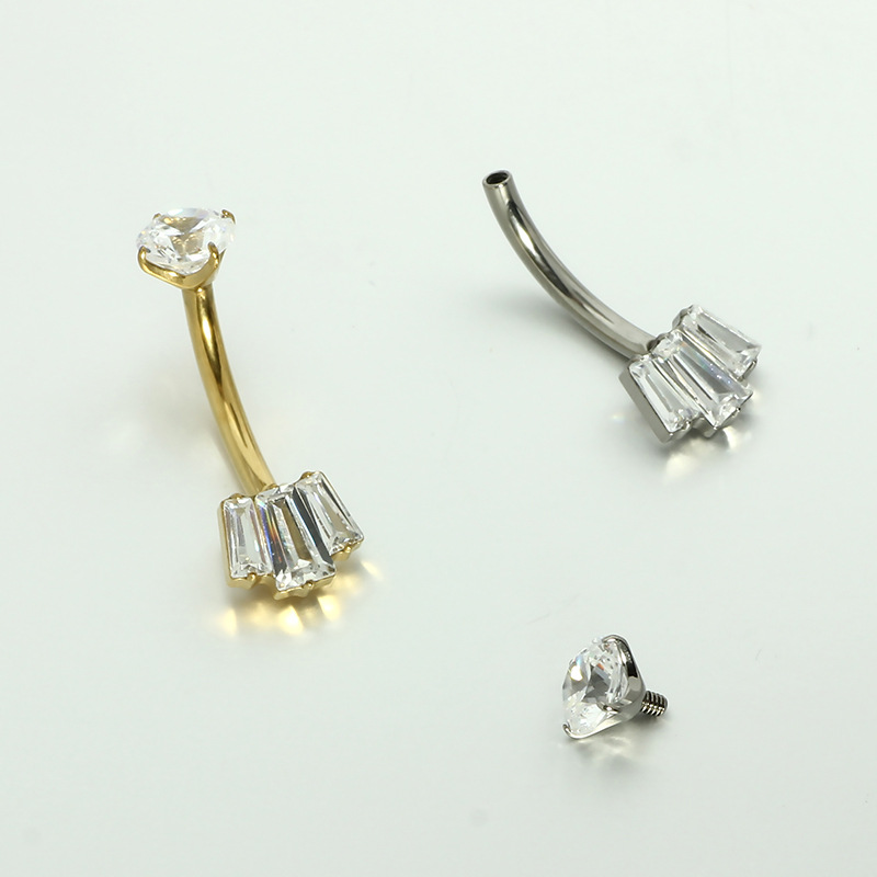 Labret piercing jewelry detail image