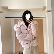 冬季新款宽松加厚棉袄棉服学生面包服连帽2025韩版毛领短款外套女