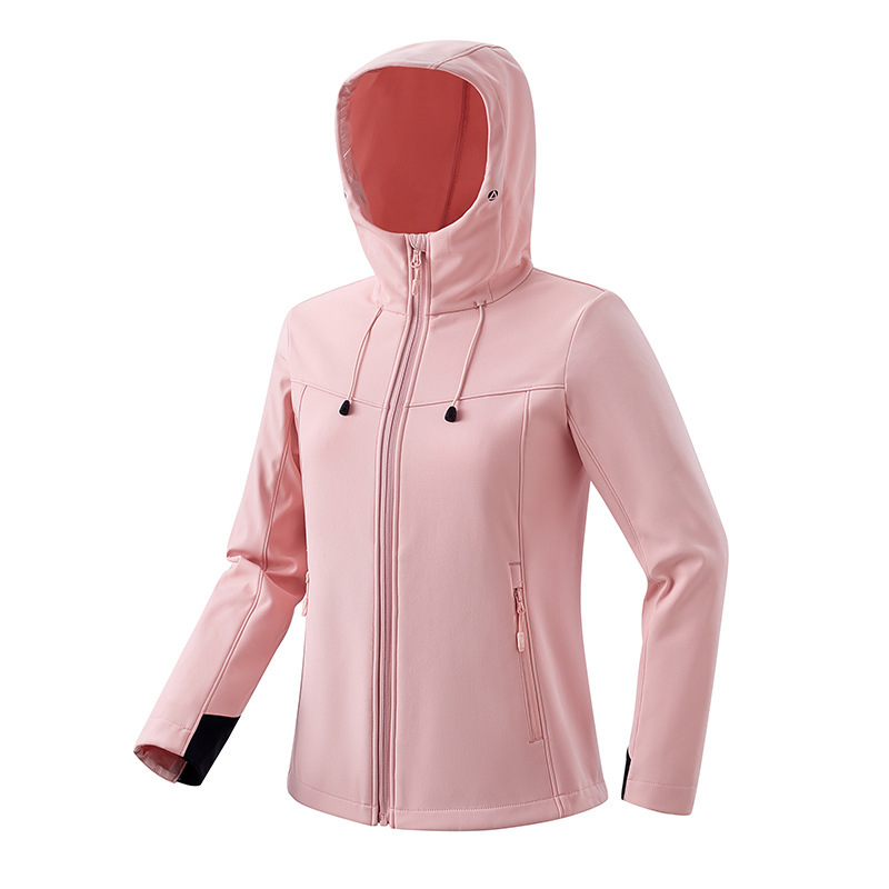 Chaqueta de cáscara suave al aire libre con forro polar más tamaño a prueba de viento chaqueta de lana caliente pareja impermeable suéter deportivo fábrica al por mayor