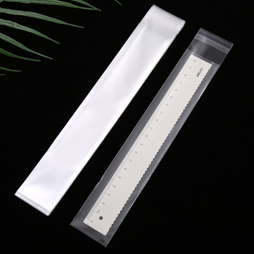 Manufacturer wholesale of 2cm wide transparent long strip OPP self-adhesive sticker bags, slim rectangular packaging bags