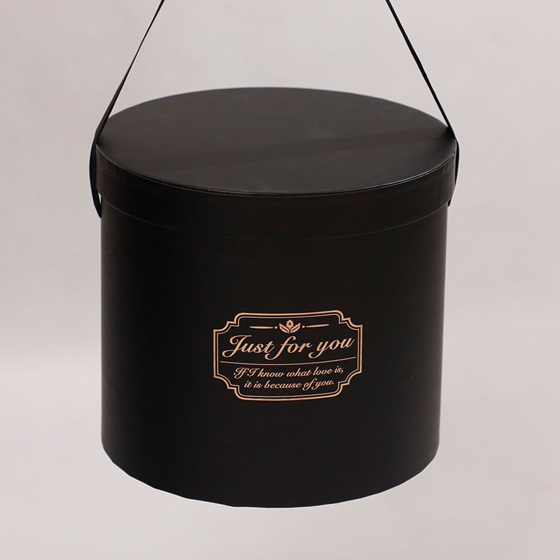 Día de San Valentín chino flor caja redonda cilindro portátil con cubo Mini cubo de la flor caja de regalo en stock