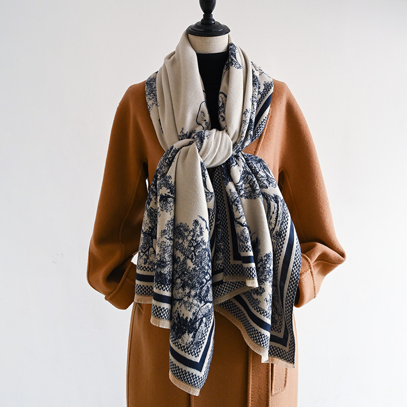 Sciarpa unisex Moda Sciarpa in cashmere letteraria e artistica Moda Sciarpa lunga Scialle antifreddo di alta qualità_voghion.com
