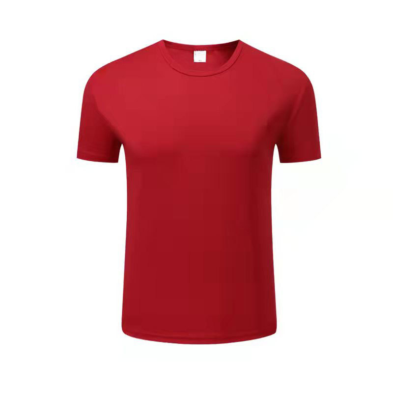 Camiseta de secado rápido de malla a cuadros pequeña impresa LOGO bordado publicidad camisa cultural grupo actividad camisa maratón camiseta fábrica