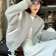 2025秋冬款新款小个子外套女爆款棒球服网红美式加绒夹克上衣女