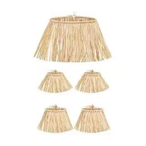 Kai Feng party Hawaiian grass skirt five-piece set imitation raffia men and women stage performance dress tassel props new