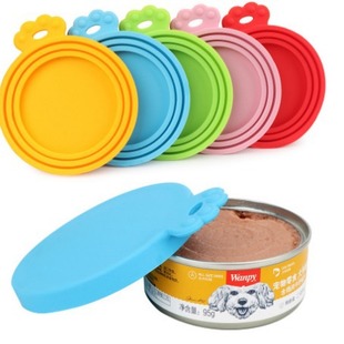 in stock Pet Canned Cover Three-in-One Food Sealed Cover Fresh Keeping Dust Cover Pet Cat Dog Food Silicone Canned Cover