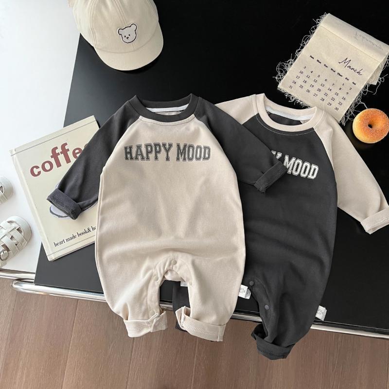 Baby Raglan Sleeve Jumpsuit Autumn Style Newborn Baby Clothes Spring and Autumn Children's Romper Crawling Outfit Outdoor Clothing Trendy Baby Raglan Sleeve Jumpsuit Autumn Style Newborn Baby Clothes Spring and Autumn Children's Romper Crawling Outfit Outdoor Clothing Trendy