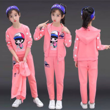 女童春装套装2022新款女孩韩版中大童潮衣儿童春秋运动洋气三件套