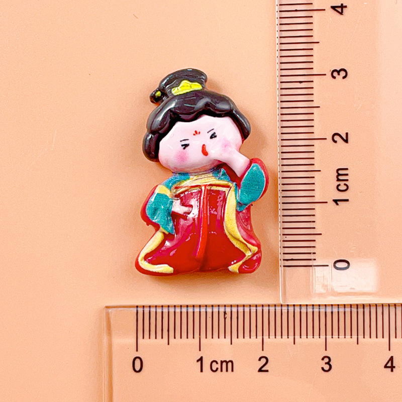 Venta directa nueva superficie brillante Dinastía Tang Dancing Girl accesorios de resina DIY Dinastía Tang belleza teléfono caso horquilla accesorios para el cabello parche