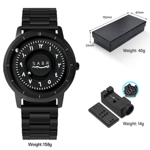 Personalized Arabic Numerals Black Technology Men's Watch Trendy Personalized Quartz Watch Magnetic Suspension Waterproof Men's Watch New