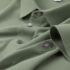 シームレスラミネート半袖ポロシャツメンズビジネスハイエンドノンアイロンストレッチドレープワッフルTシャツトップストレンド