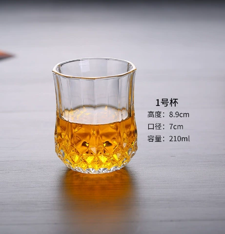 Glass capacious wineglass for whiskey, for karaoke bars