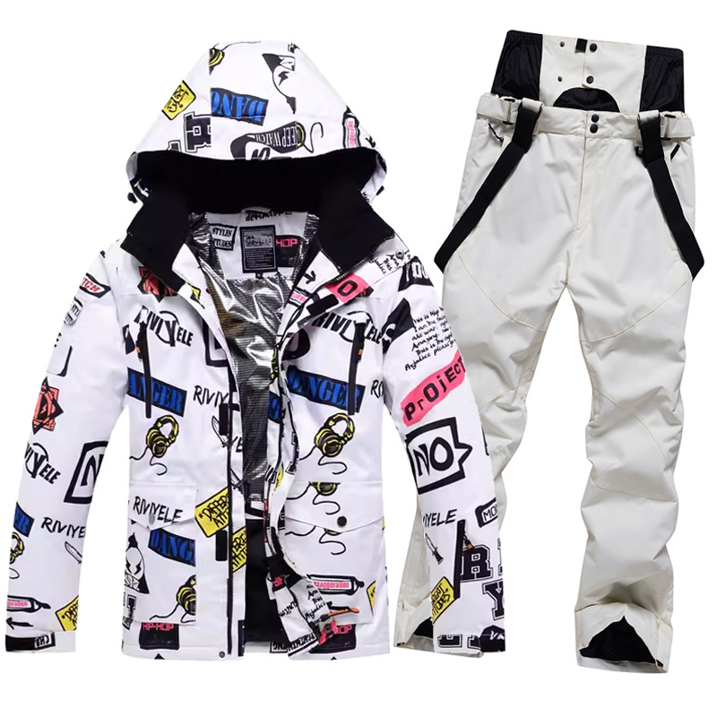 ski suits for men, windproof, waterproof, warm and breathable, one piece delivery, single and double board skiing clothes and pants_voghion.com