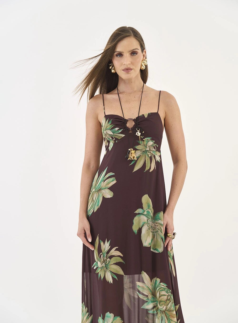 New Sexy Floral Print High-Waisted Maxi Dress Style Suspender Dress For Women Vacation Wear_ecoleips.com