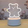 Creative LED decorations for bed, table lamp for bedroom, lights for living room for beloved, 3D, Birthday gift