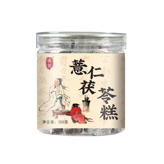 Factory straight hair Fuling coix seed cake grain black bean Fuling coix seed sugar-free pastry one-piece delivery