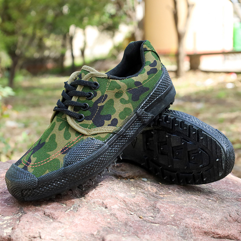 Suela de goma vulcanizado liberación zapatos de trabajo bajo-top entrenamiento estudiantes entrenamiento densos picking zapatos fábrica zapatos de liberación al por mayor