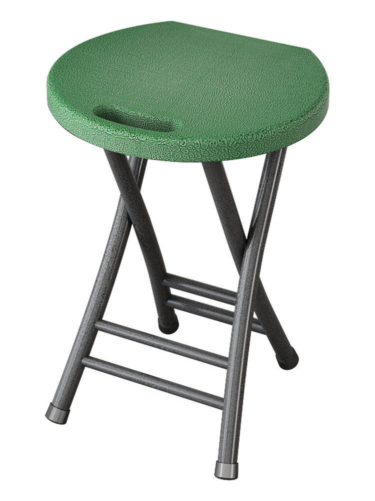 OD59 wholesale thick plastic folding stool, home dining stool, adult high round stool, simple outdoor portable living room camping stool