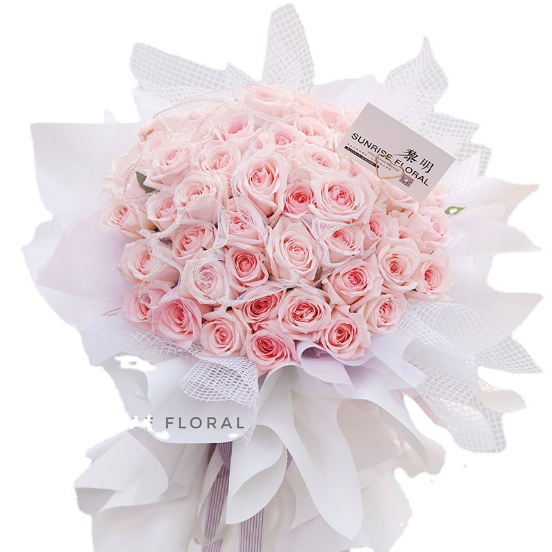 Ramo grueso de tela escocesa embalaje cortina de gasa fresco Bouquet decoración cortina de gasa tienda de flores material de embalaje