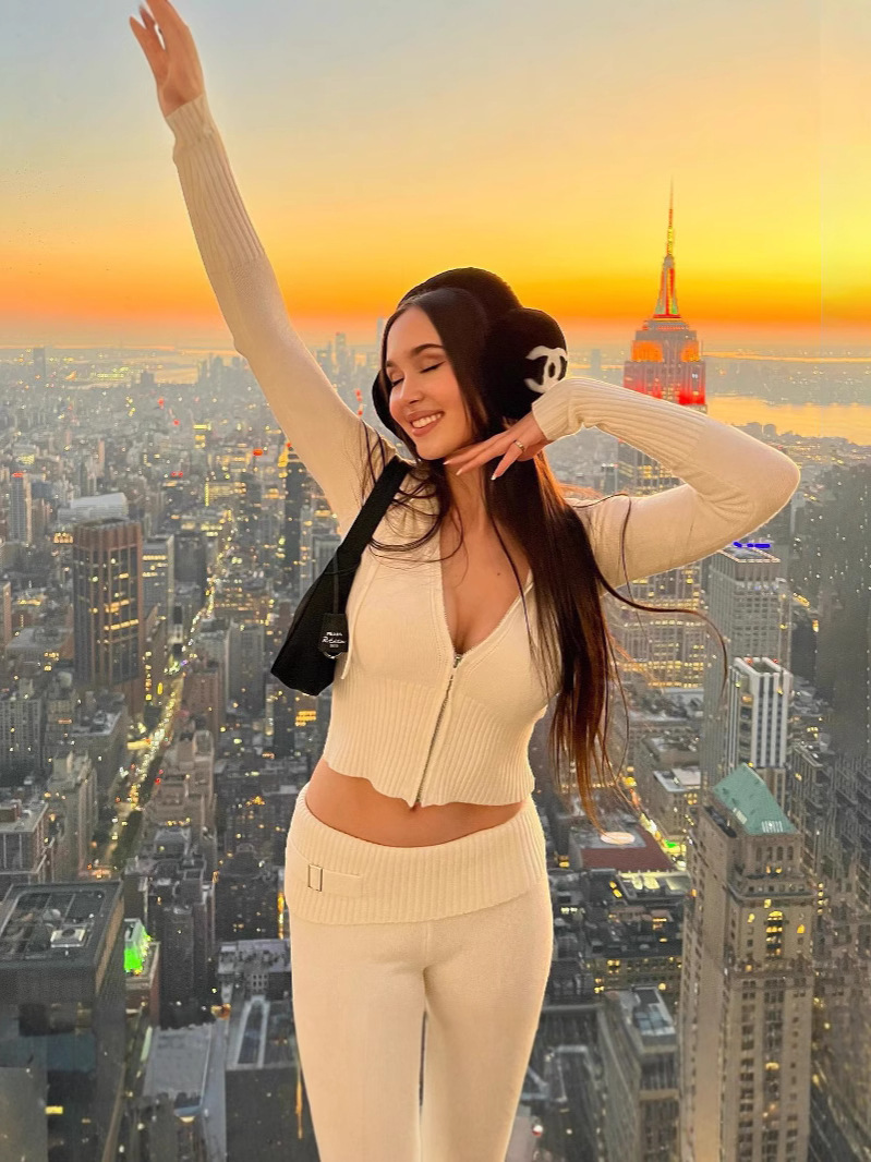 欧美跨境2024新款针织连帽套装女装时尚性感高腰长袖长裤两件套