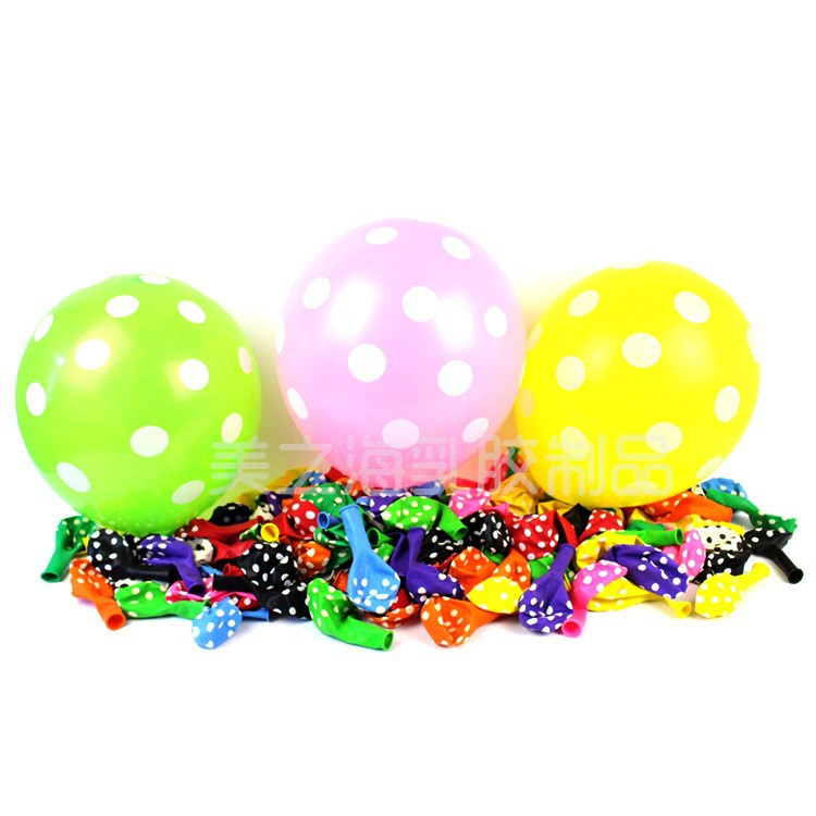 12-inch five-sided printed polka dot balloon animal cow wedding room…