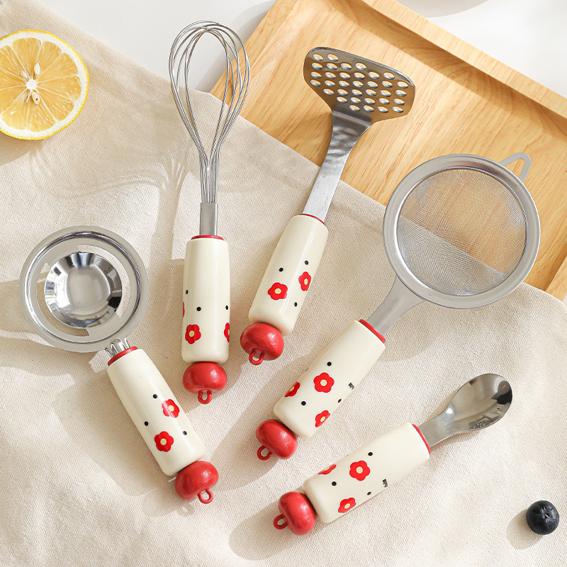 Dopamine Kitchen Gadgets suit Food Supplemental Tools Colander Baby Press Mud Spoon Egg Yolk Egg White Separator Mesh Sieve Dopamine Kitchen Gadgets suit Food Supplemental Tools Colander Baby Press Mud Spoon Egg Yolk Egg White Separator Mesh Sieve