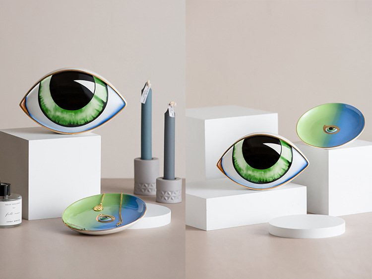 1155g Weight Ornaments Home Textiles & Decor Type Ornaments Classification 1 Piece Quantity Daily Occasion ceramics Material Eye Pattern Casual Style Casual Eye Ceramics Ornaments Artificial Decorations 7