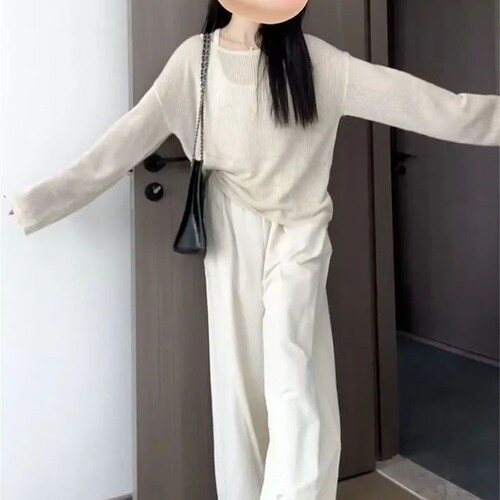 Lazy-style designer hollow-out knit top for women: Summer, loose-fitting, high-end UV-protective camisole—perfect as an outer layer or standalone top.