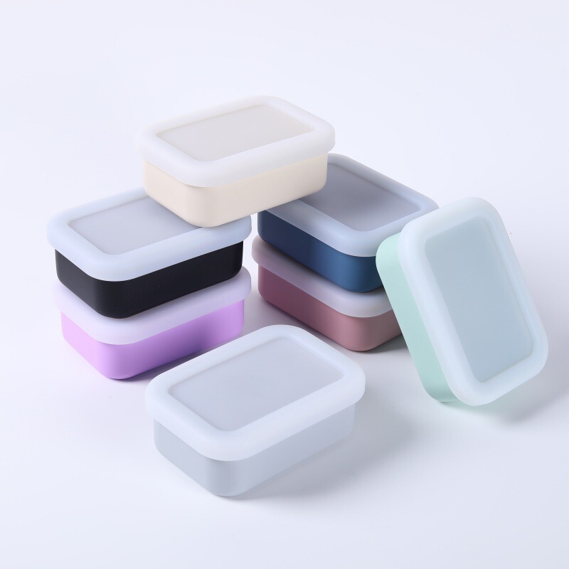 Cross-Border Lunch Box Made of Food-Grade Silicone Material, Convenient and Safe, Suitable for Work and School, Can Be Used in the Microwave