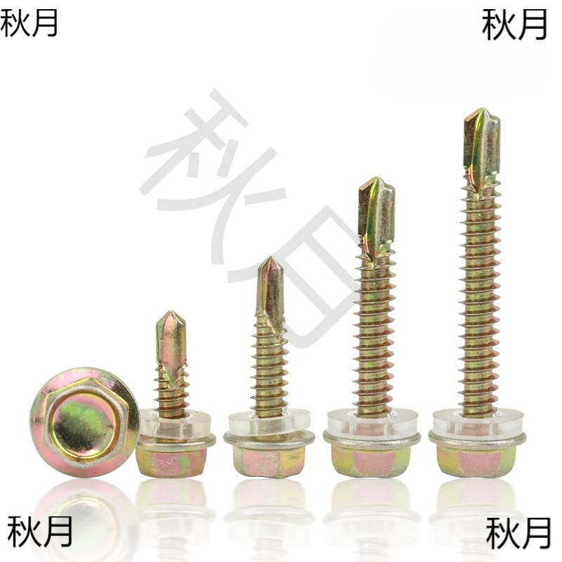 유연한 외부 육각형 드릴 테일 스크류 컬러 스틸 타일 스크류 도베 테일 스크류 셀프 드릴링 드릴 테일 스크류 천 펑