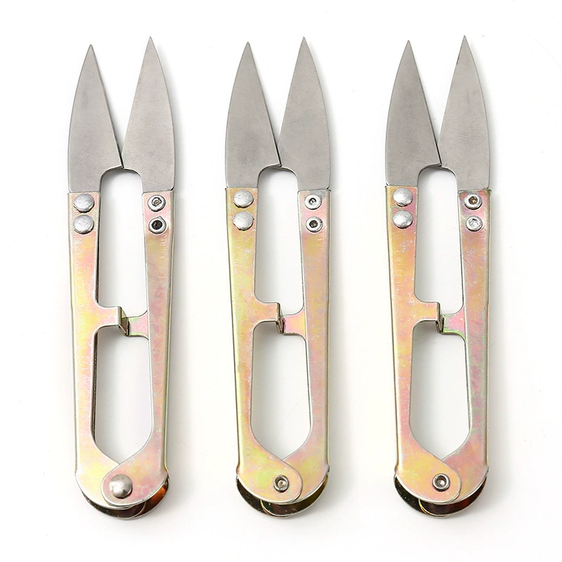 Углеродистая сталь золотые ножницы для дома ножницы U-образная пружинная пряжа вышивка крестом одежда шитья ножницы