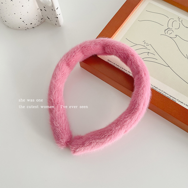 Otoño e Invierno diadema de felpa de alto grado diadema francesa hembra Mori Hada pelo paquete versátil estilo coreano peludo horquilla tocado